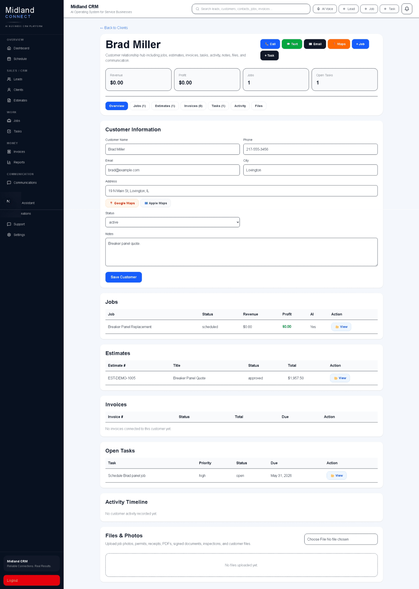 Customer detail